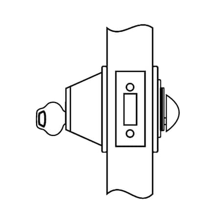 Corbin Russwin Single Cylinder, Less Cylinder, Satin Chrome DL3013 626 LC B238
